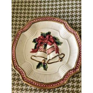 Fitz and Floyd Essentials Holiday Bells Canape or Cookie Plate